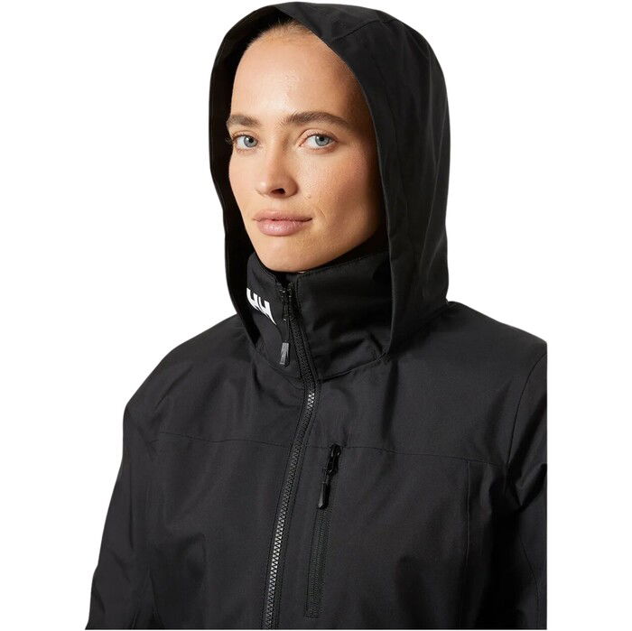 Helly Hansen Mujer Crew 2024 Chaqueta De Capa Intermedia Con Capucha 2.0 34447 - Black